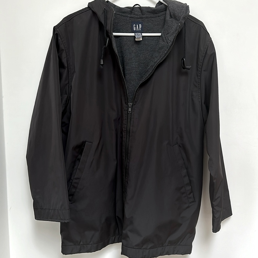 Vintage Y2K Gap Black Jacket w/Hood Women’s small